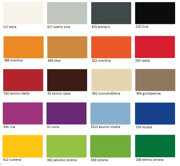 GS - MS barve GS - MS barve