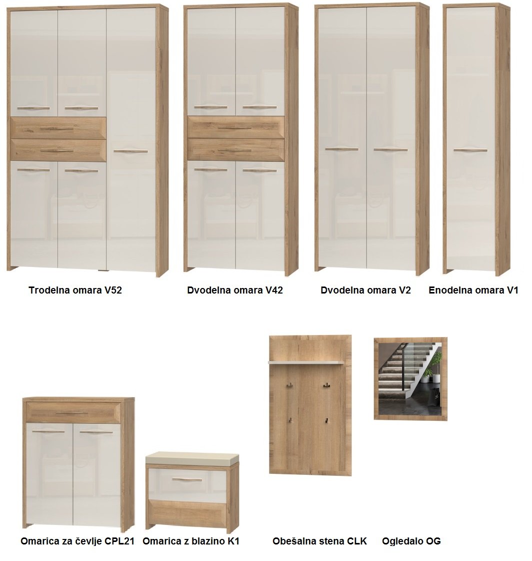 Predsoba kolekcija Gala elementi kolekcije Predsoba kolekcija Gala elementi kolekcije